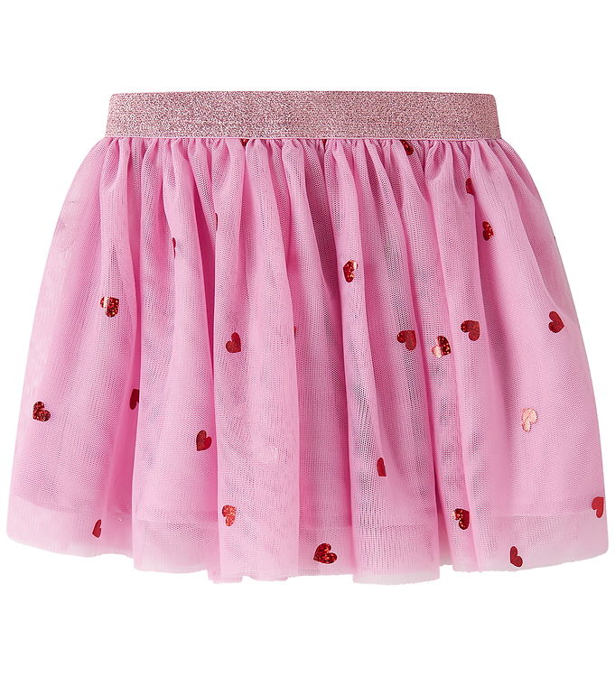 Name It Nederdel - Tyl - NmfVabos - Full Blooming Pink/Small Hea