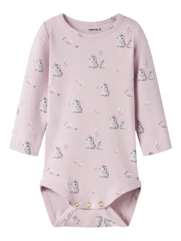 Name It Odele Langærmet Slim Body - Light Lilac - 68