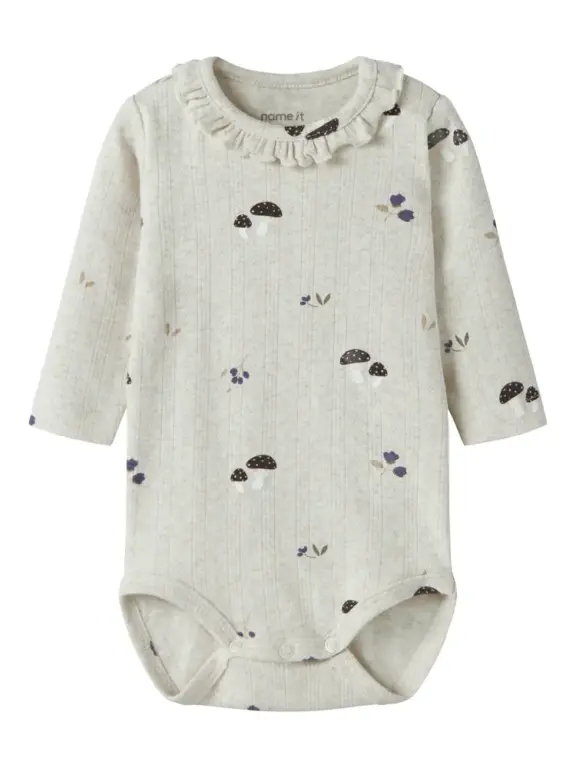 Name It Olefine Langærmet Body - Peyote Melange - 56 Name It Olefine Langærmet Body - Peyote Melange - 56