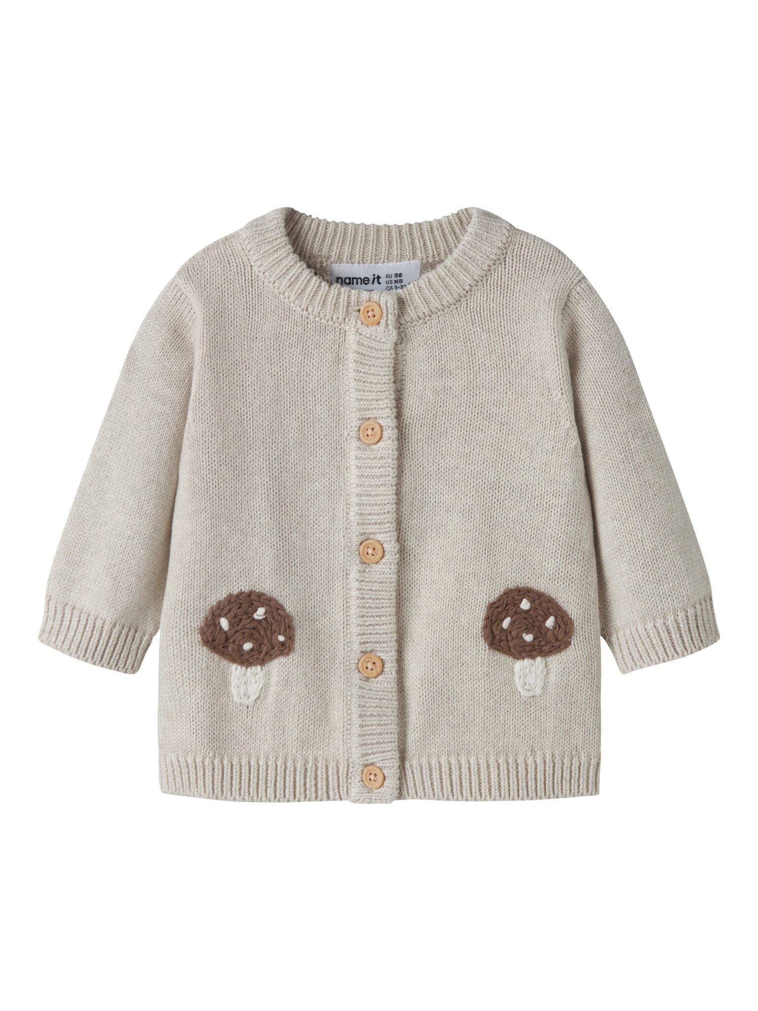 Name It Otelia - LS Knit Cardigan - Peyote Melange - 50 cm Name It Otelia - LS Knit Cardigan - Peyote Melange - 50 cm