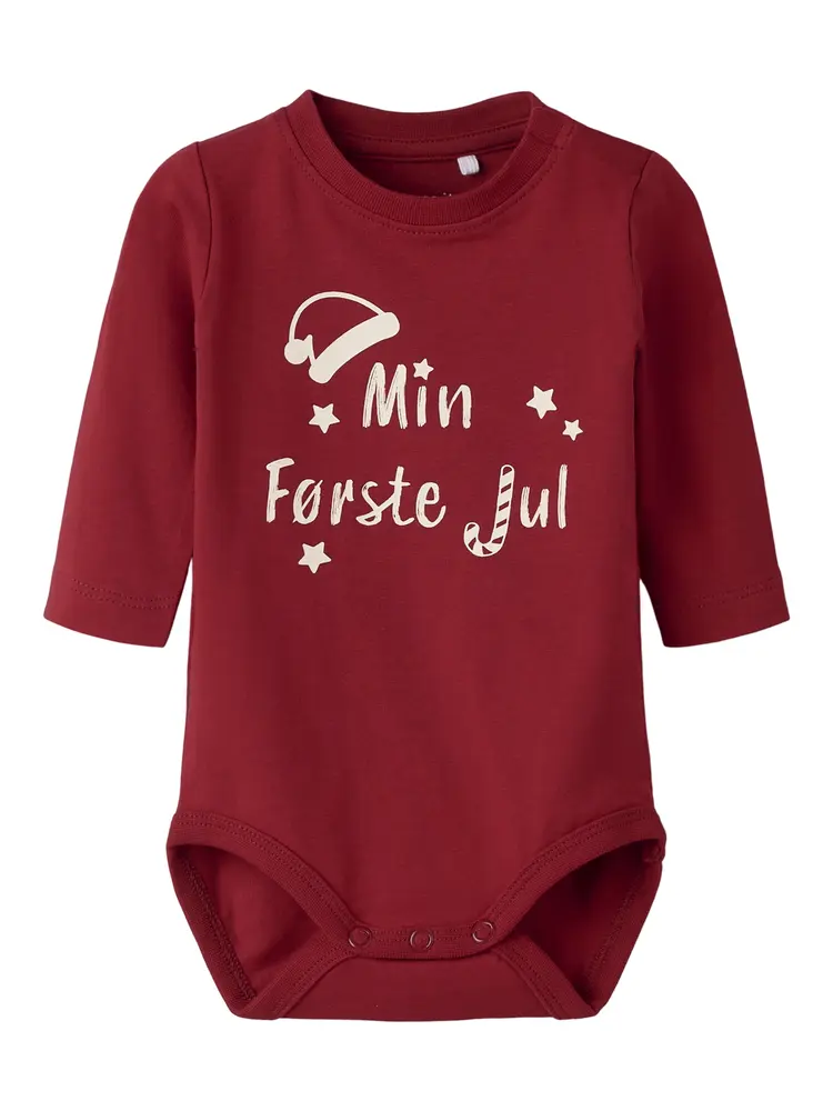 Name It Rajul Langærmet Body - Red Dahlia - 50