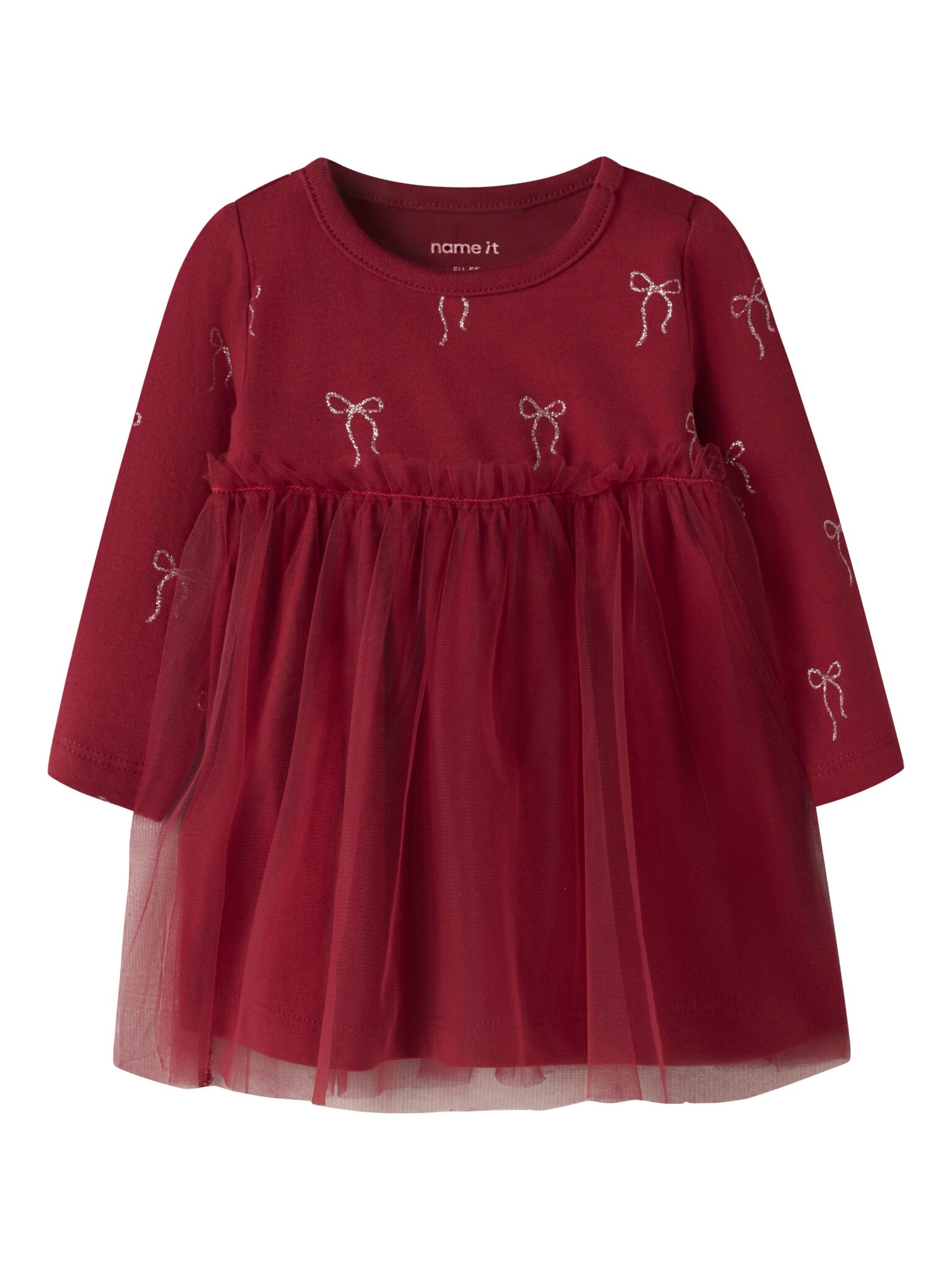 Name It Ratia - LS Dress - Red Dahlia - 68 cm