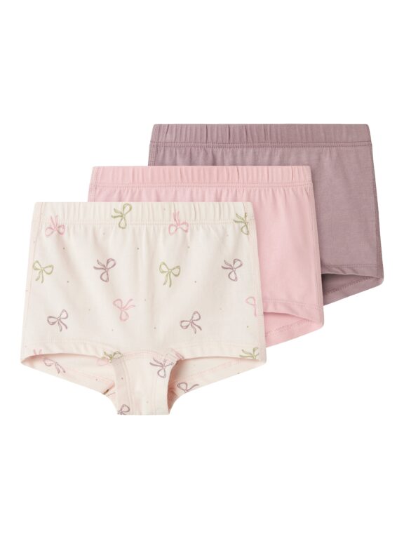 Name It Tights - 3-pak Barely Pink Bow - Barely Pink - 86 cm