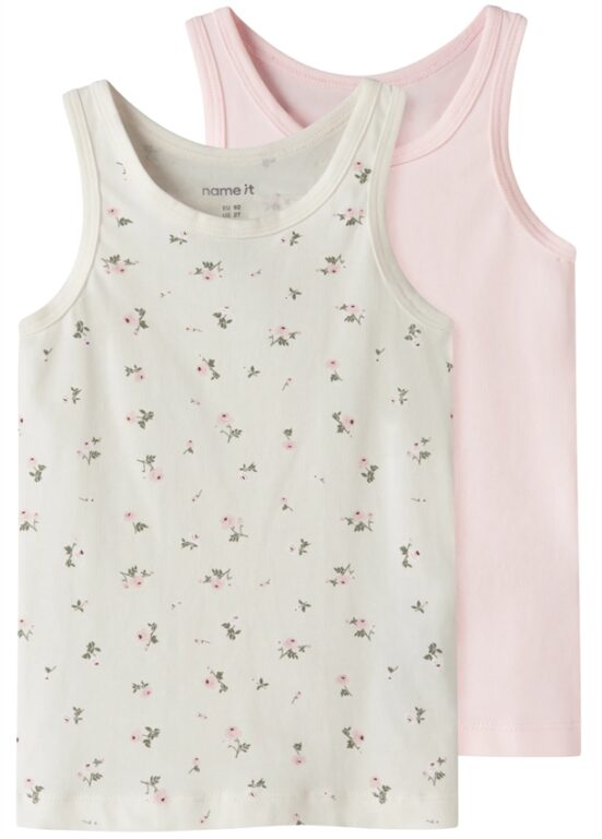 Name It Undertrøje - 2-pak NMFTANK TOP - Jet Stream Flower Ballerina