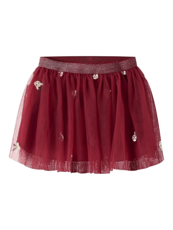 Name It Veross - Tulle Skirt - Red Dahlia / Reindeer - 92 cm