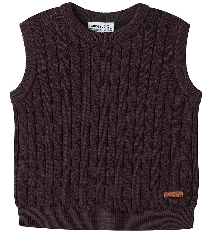Name It Vest - Strik - NmmRaffat - Chocolate Plum