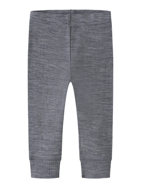 Name It Wax - Wool Rib Leggings - Folkstone Gray - 50 cm