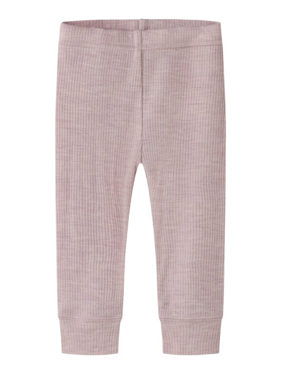 Name It Wax - Wool Rib Leggings - Violet Ice - 50 cm