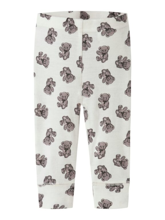 Name It - Willu Wool Legging - Snow White / Teddy Bear - 50 cm Name It - Willu Wool Legging - Snow White / Teddy Bear - 50 cm