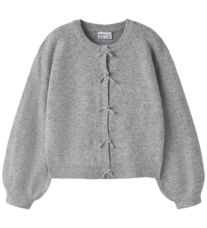 Name it Cardigan Strik - NkfRima - Grey Melange
