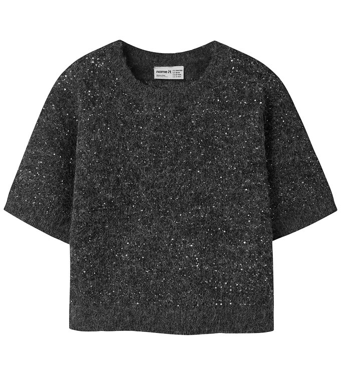Name it T-shirt - Strik - NkfRiaglitter - Black