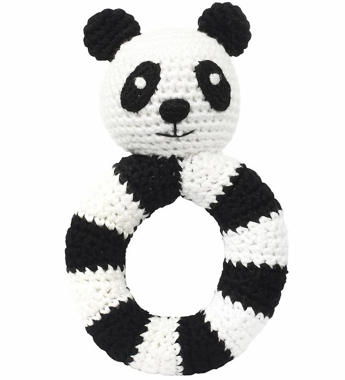 NatureZoo Rangle - Rund - Sir Panda - Sort/Hvid