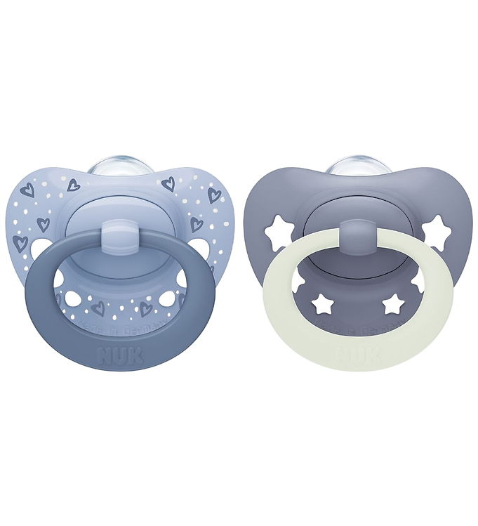 Nuk Sutter - 2-pak - First Choice - Day & Night - Blå