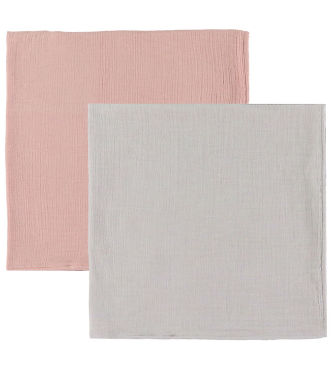 Ooh Noo Stofbleer - 2-pak - 65x65 cm - Stone Grey & Blush