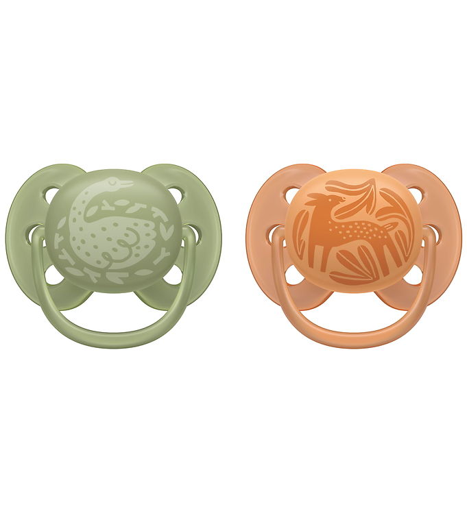 Philips Avent Sutter - 2-pak - Ultra Soft - Orange/Grøn m. Fores