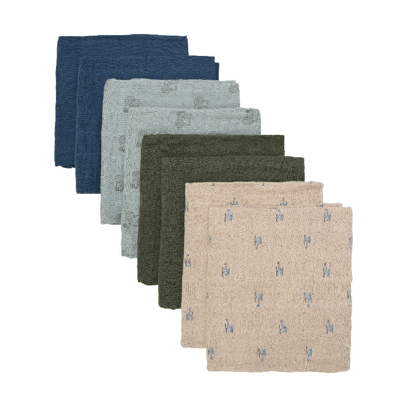 Pippi Stofbleer 8 Stk. - Blue Mirage Pippi Stofbleer 8 Stk. - Blue Mirage