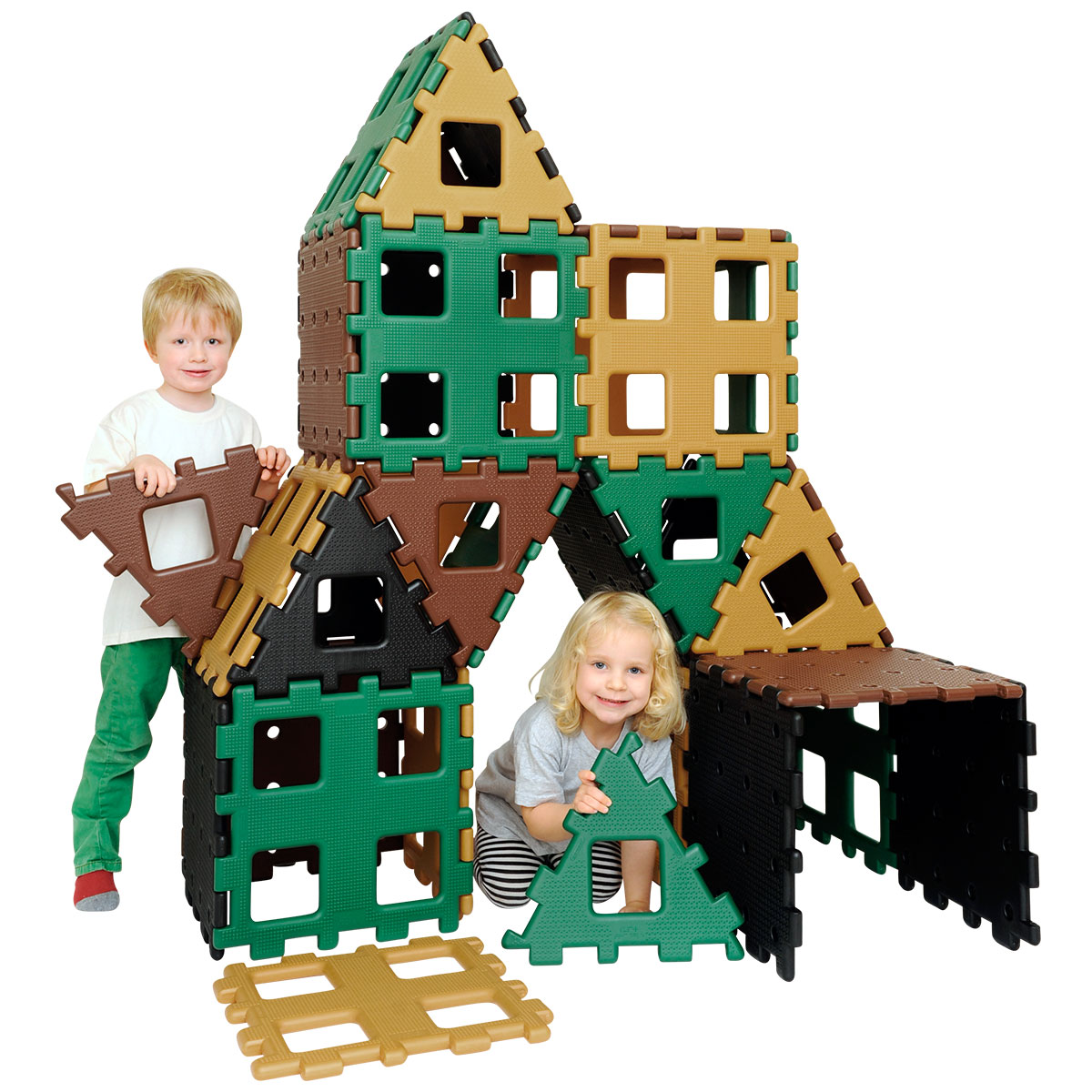 Polydron XL - Natur, 36 dele
