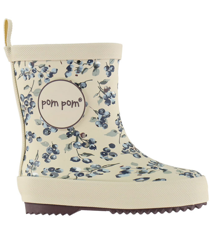 Pom Pom Gummistøvler - Bliss - Fog Blueberry AOP Pom Pom Gummistøvler - Bliss - Fog Blueberry AOP