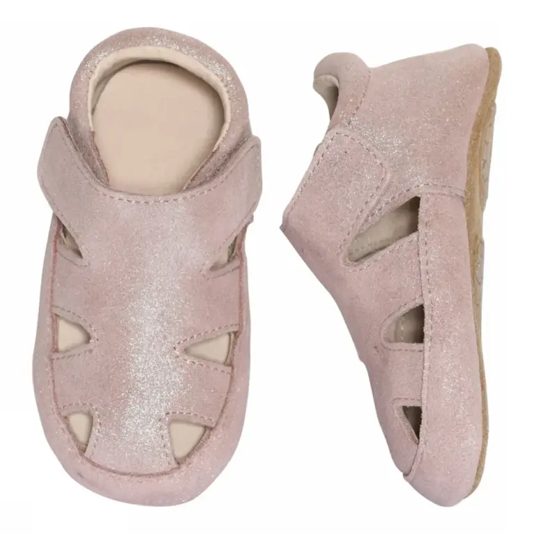Sandal læder slippers - Rose Grey - 16/19