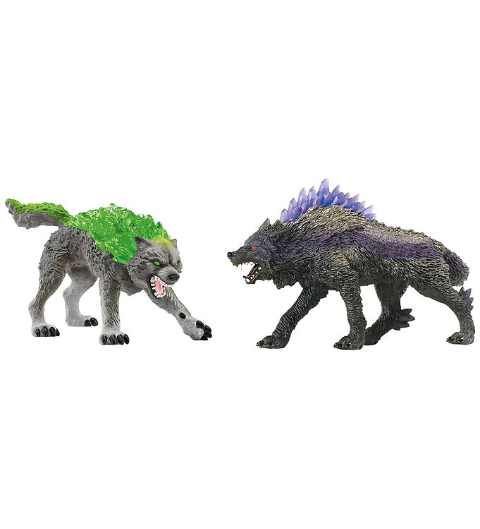 Schleich Eldrador Creatures - Granite Wolf vs. Shadow Wolf - 722 Schleich Eldrador Creatures - Granite Wolf vs. Shadow Wolf - 722