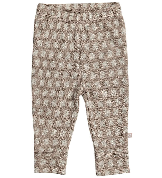 SmallStuff Leggings - Uld - Soft Powder m. Kaniner