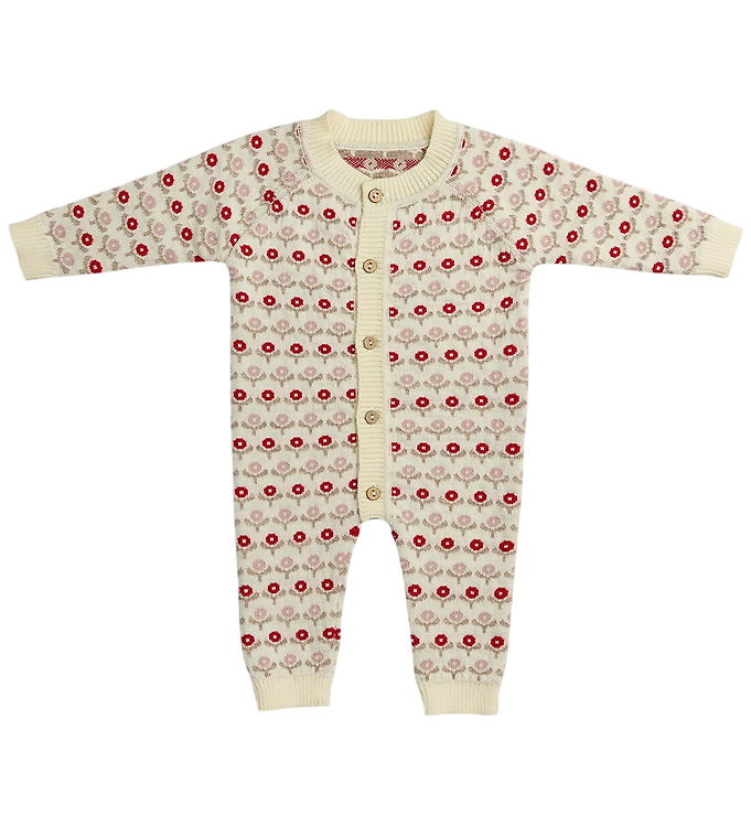 Smallstuff Heldragt - Uld - Strik - Off White m. Mønster