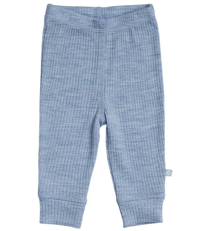 Smallstuff Leggings - Uld - Rib - Light Blue