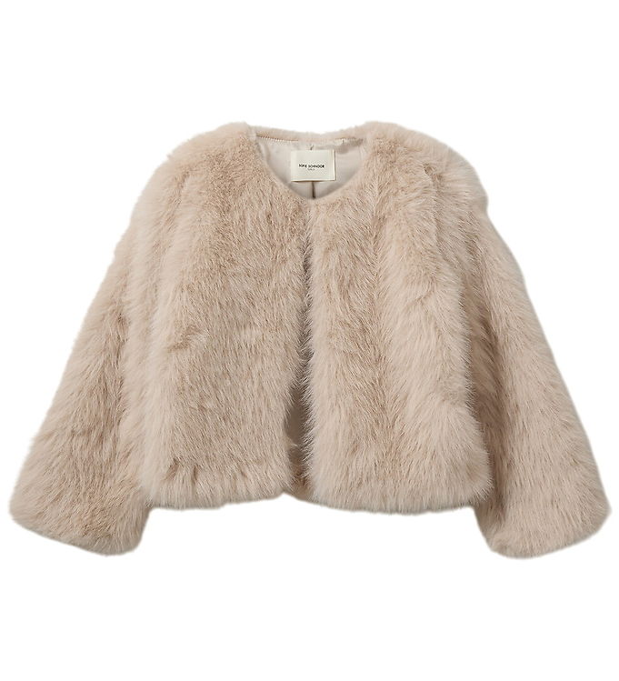 Sofie Schnoor Jakke - Imiteret Pels - FullaSY - Light Grey