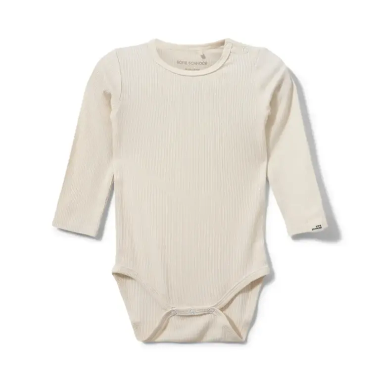 Sofie Schnoor Kids Dicte Langærmet Body - Off White - 62