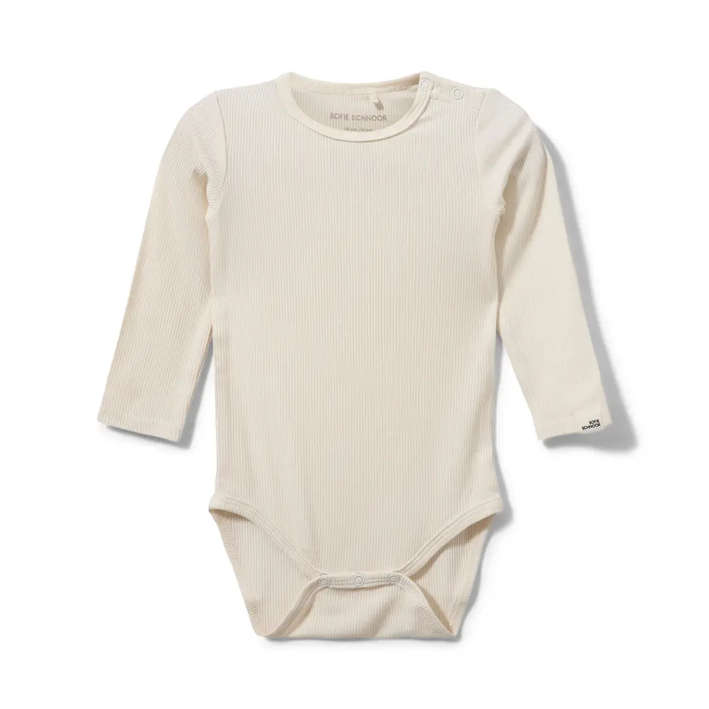 Sofie Schnoor Kids Dicte Langærmet Body - Off White - 62