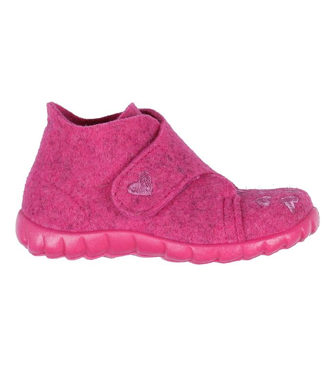 Superfit Hjemmesko - Uld - Pink m. Hjerter Superfit Hjemmesko - Uld - Pink m. Hjerter