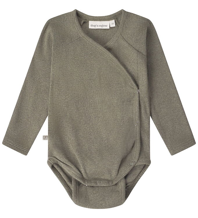 That's Mine Slå-om Body l/æ - Rib - Noos - Cala - Green Melange