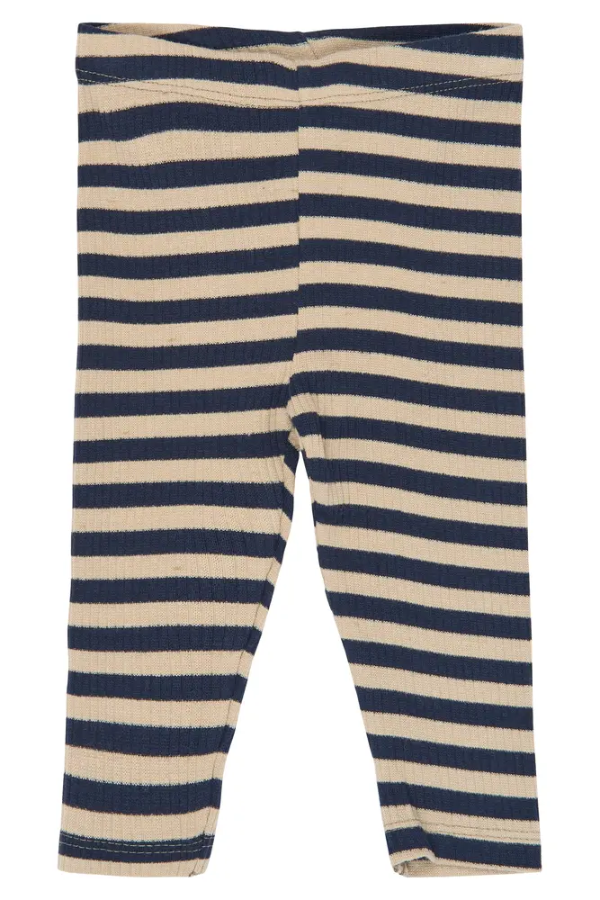 The New Siblings Fro Rib Leggings - Navy Blazer Striped - 56