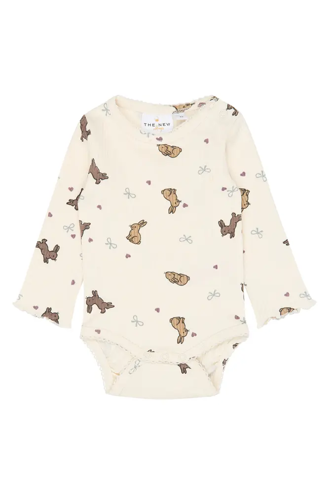 The New Siblings Venna Langærmet Rib Body - Gardenia - 56