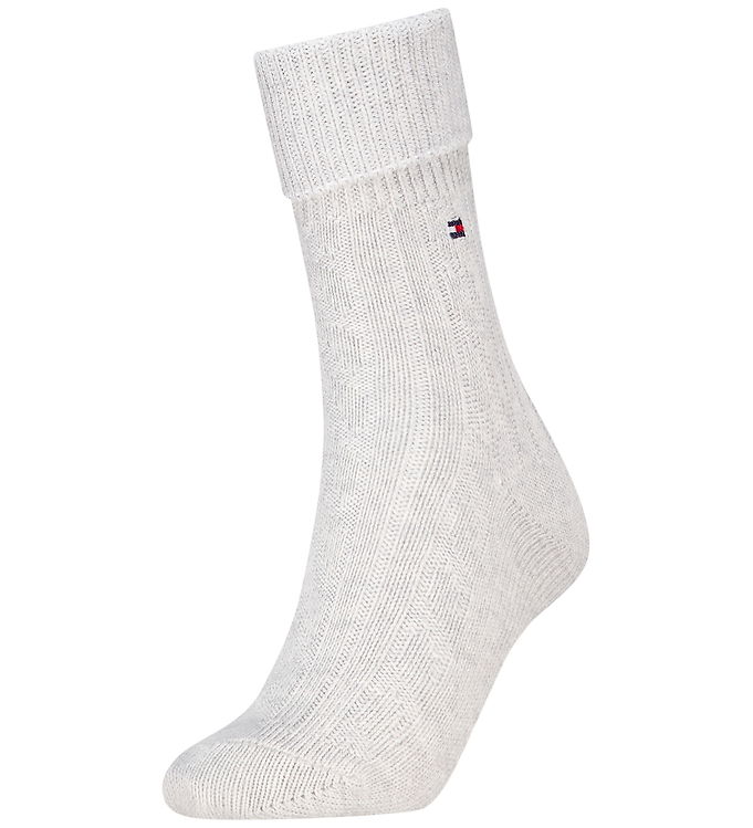 Tommy Hilfiger Strømper - Strik - Uld - Light Grey Melange
