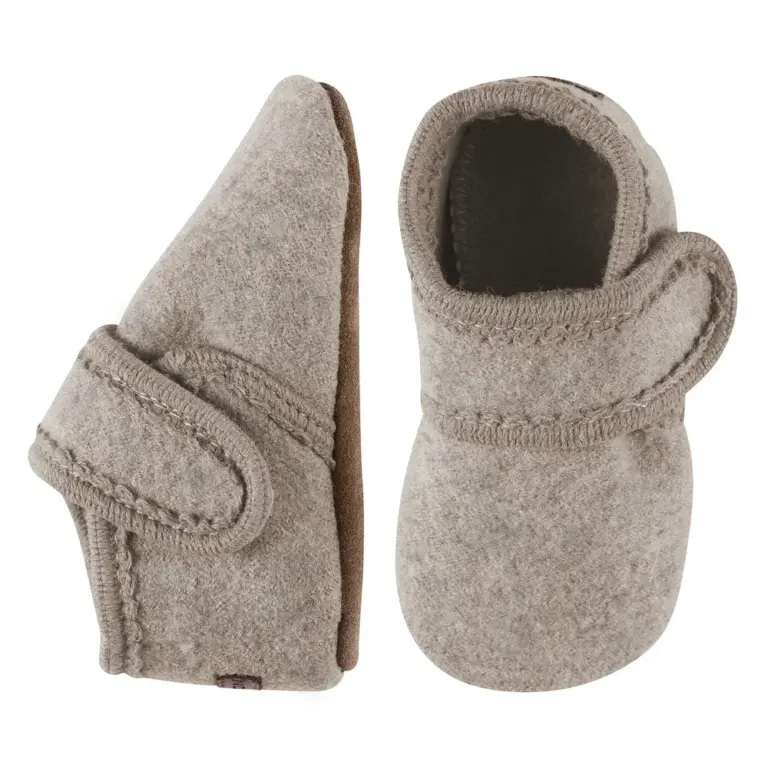 Uld hjemmesko - Beige Melange - 16/19