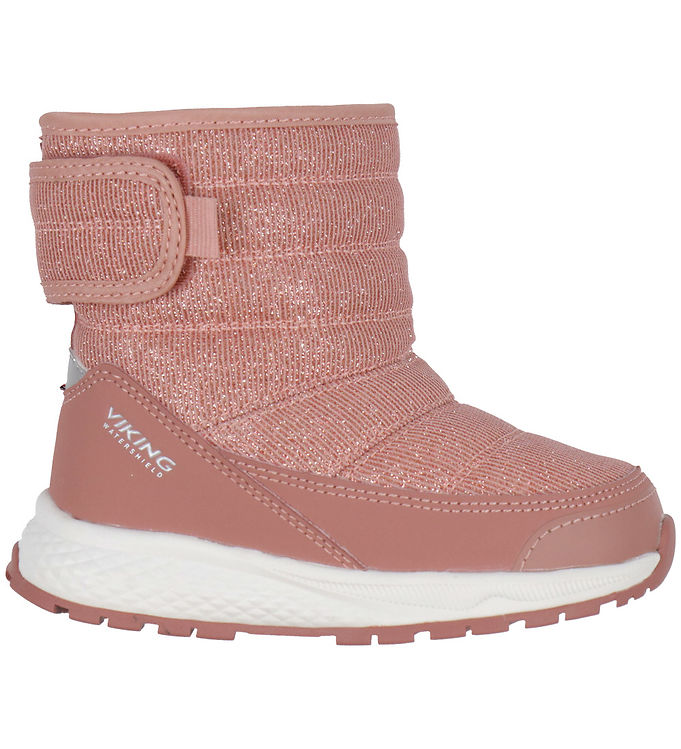 Viking Vinterstøvler - Equip Glitter Warm WP Pull-on - Pink