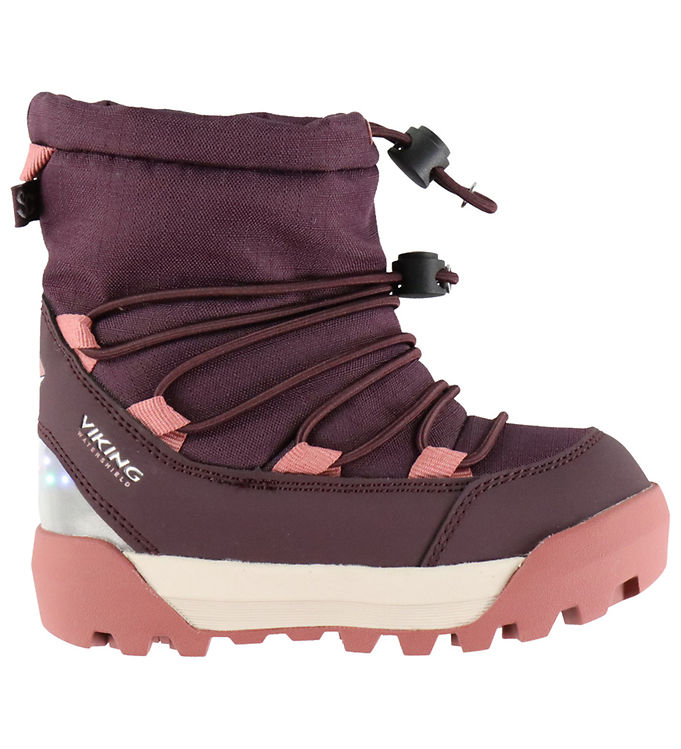 Viking Vinterstøvler m. Lys - Spaceship Warm SC WP - Plum/Pink