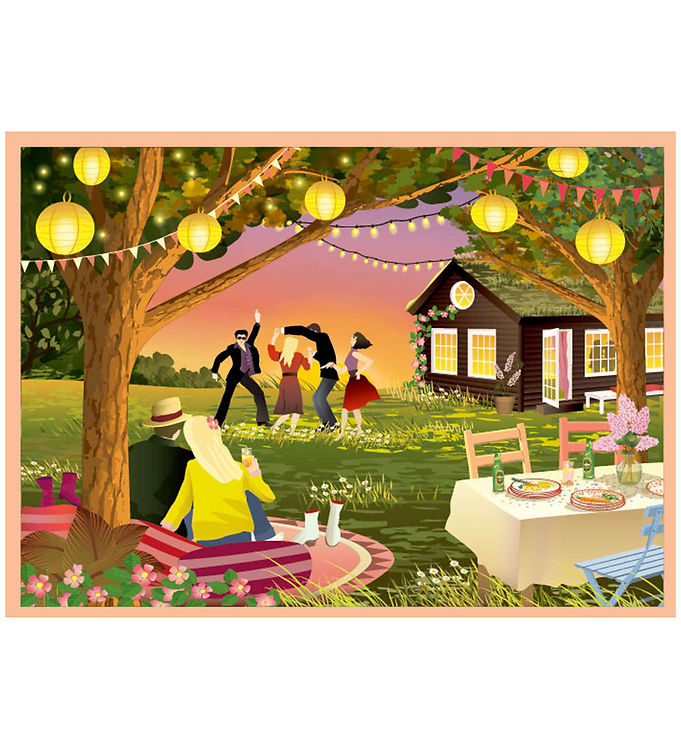 Vissevasse Puslespil - 1000 Brikker - 63x65 cm - Garden Party Vissevasse Puslespil - 1000 Brikker - 63x65 cm - Garden Party