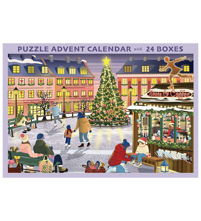 Vissevasse Puslespil Julekalender - Skate & Coffee - 24 Boxes - Vissevasse Puslespil Julekalender - Skate & Coffee - 24 Boxes -