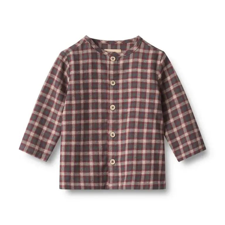 Wheat Shelby Skjorte - Blue Holiday Check - 68