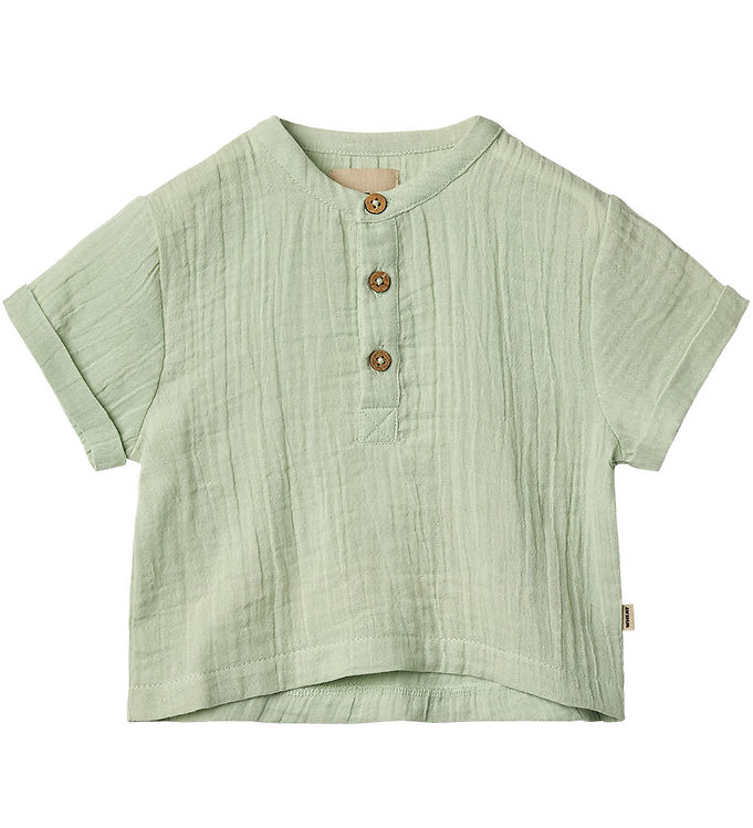 Wheat Skjorte - Musselin - Svend - Soft Mint