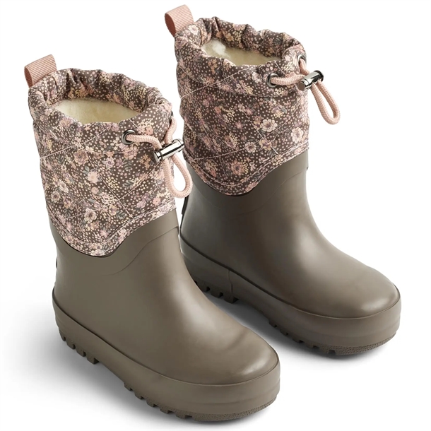 Wheat Termostøvler - Drizzle Snowboot - Dry Wood Snow Flowers Wheat Termostøvler - Drizzle Snowboot - Dry Wood Snow Flowers